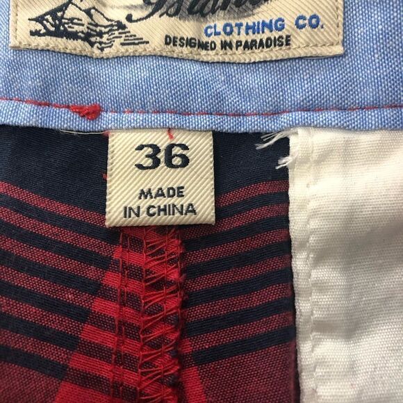 Men’s navy and red lightweight shorts - Picture 2 of 4
